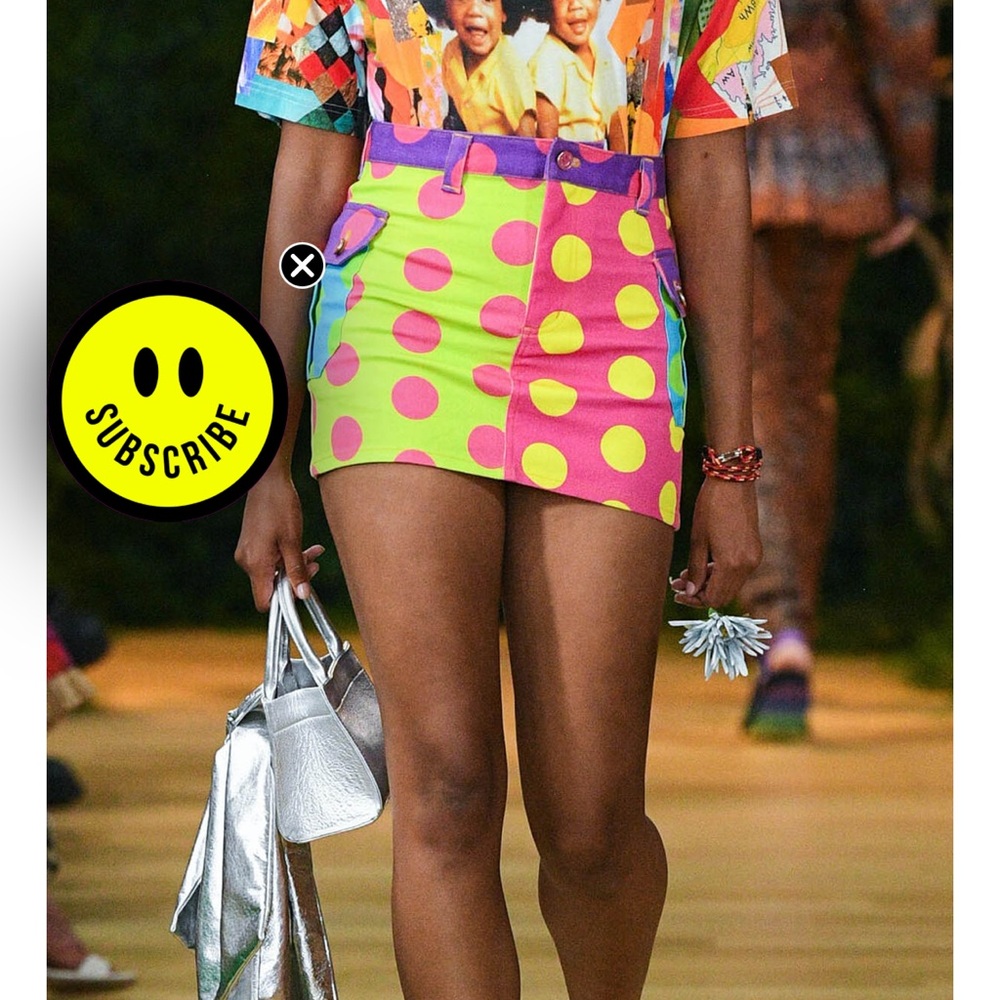 Vibrant Colorful Polka Dot Skirt